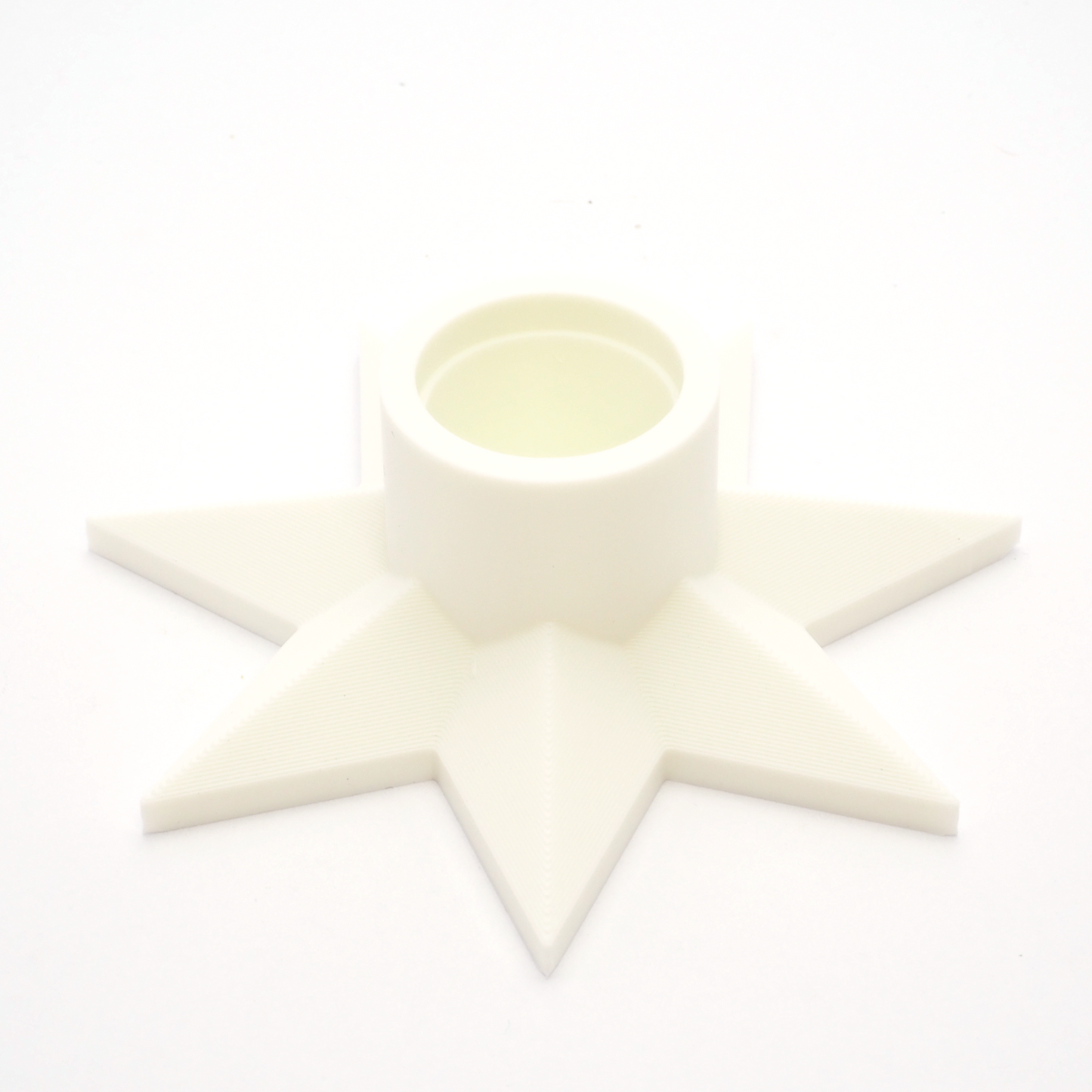 Julestjerne Lysestage, hvid, H 2,8 cm