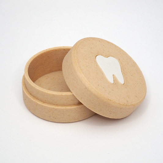 Tandfe æske, birk, H 2,4 cm