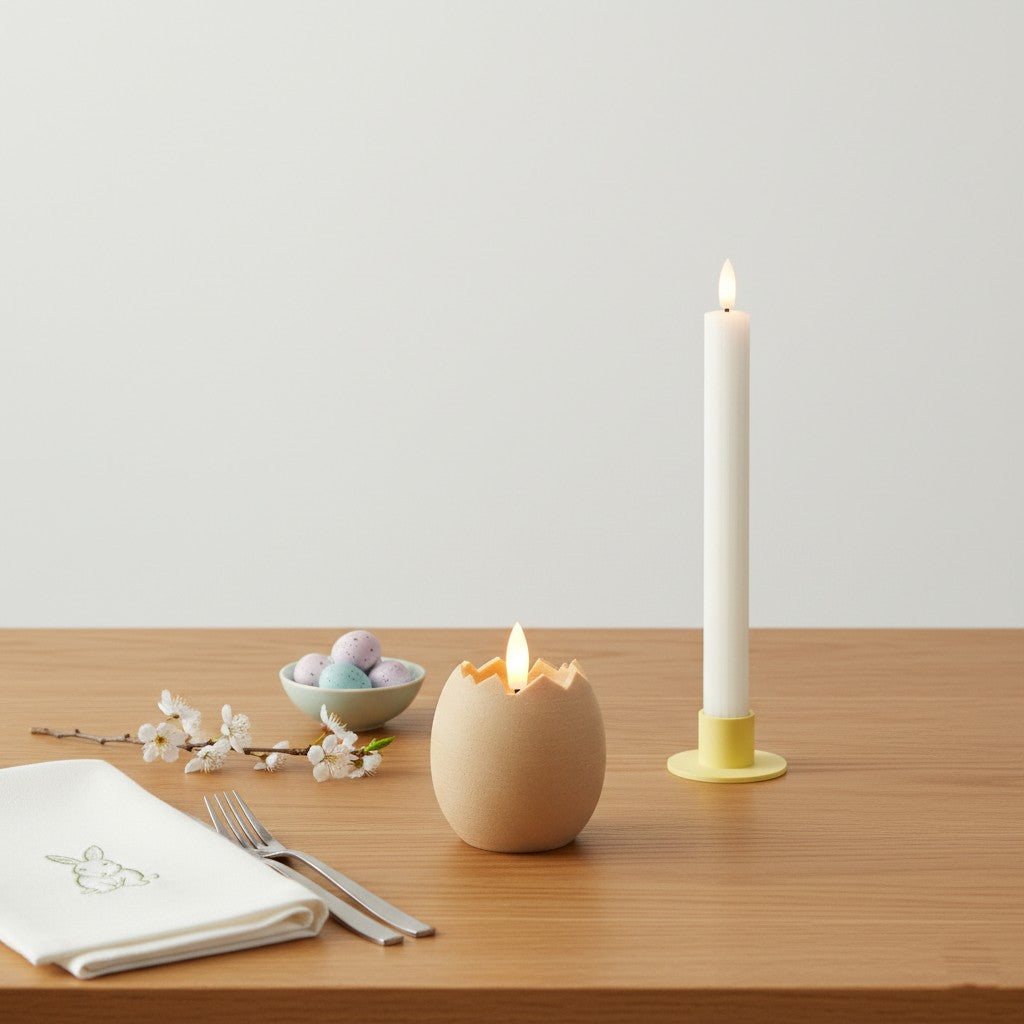 Påskeæg lysestage, birk