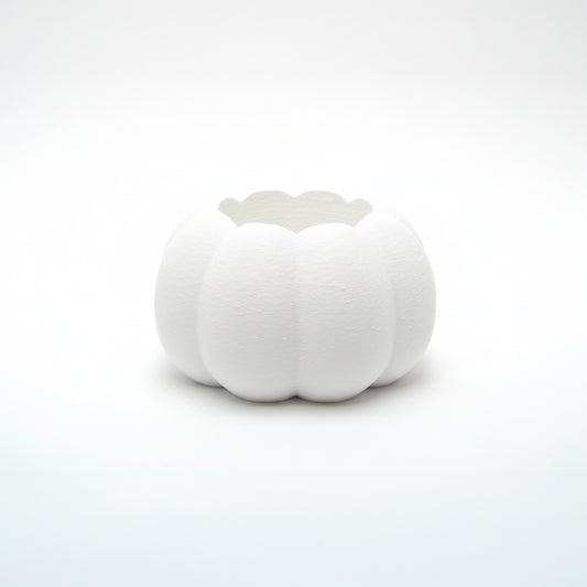 Græskar lysestage i hvid – bæredygtig 3D print Halloween dekoration fra Hartli