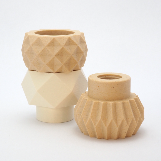 MODUL Lysestager, birk, H 12,5 cm