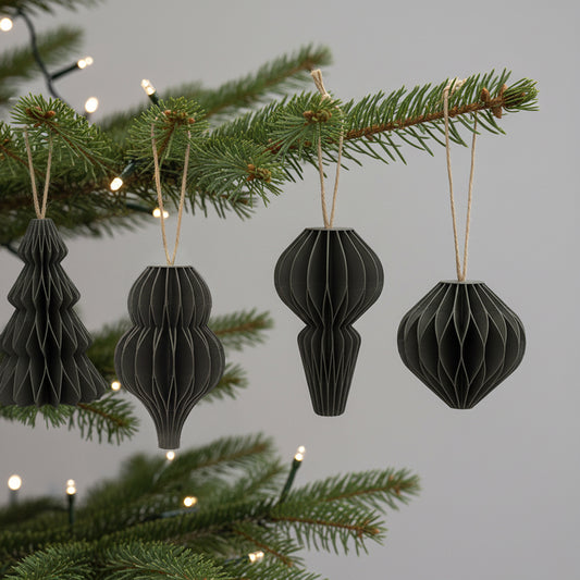 4-pak julepynt, grøn