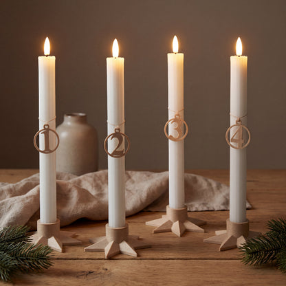 Adventstal lille, sæt med 4