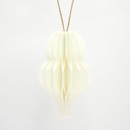 4-pak julepynt, hvid