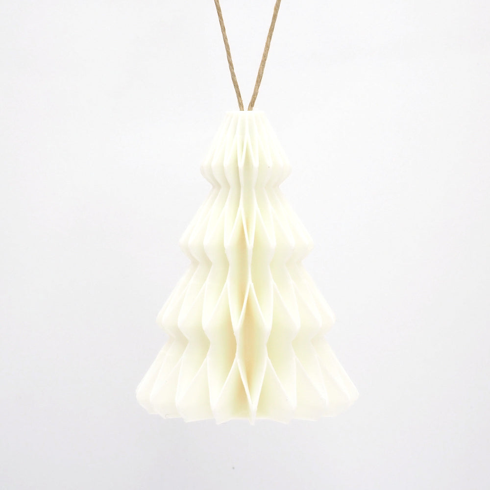 4-pak julepynt, hvid