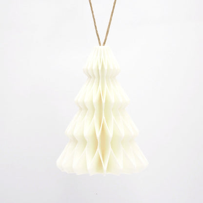 4-pak julepynt, hvid