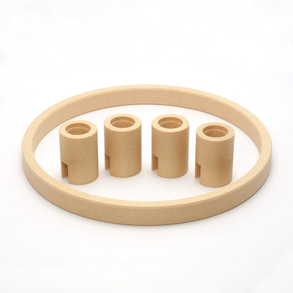 Adventskrans lysestage i birk – bæredygtig 3D print fra Hartli, modulært design med aftagelige lysestager