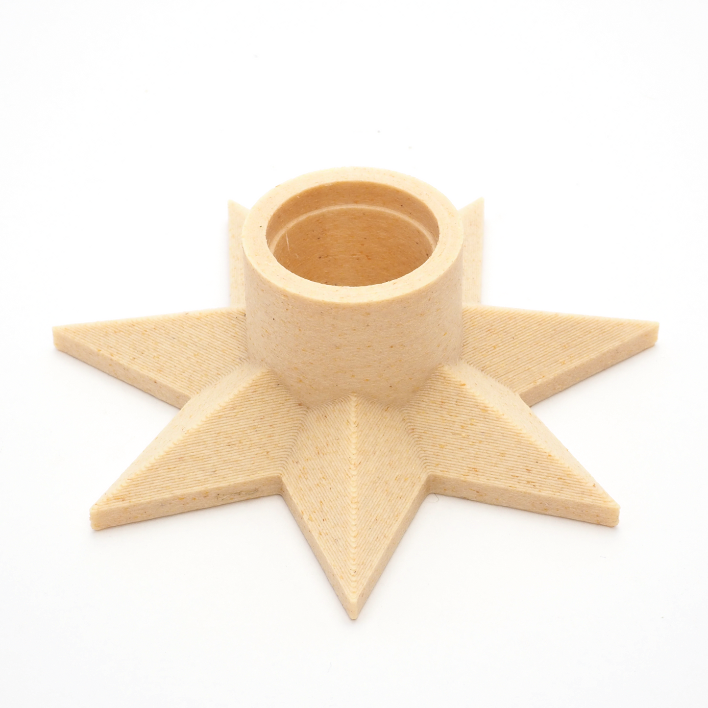 Julestjerne Lysestage, birk, H 2,8 cm
