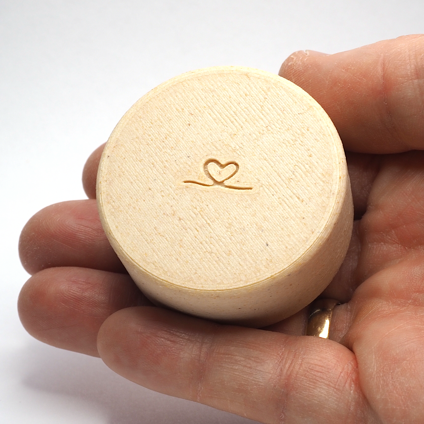 Tandfe æske, birk, H 2,4 cm