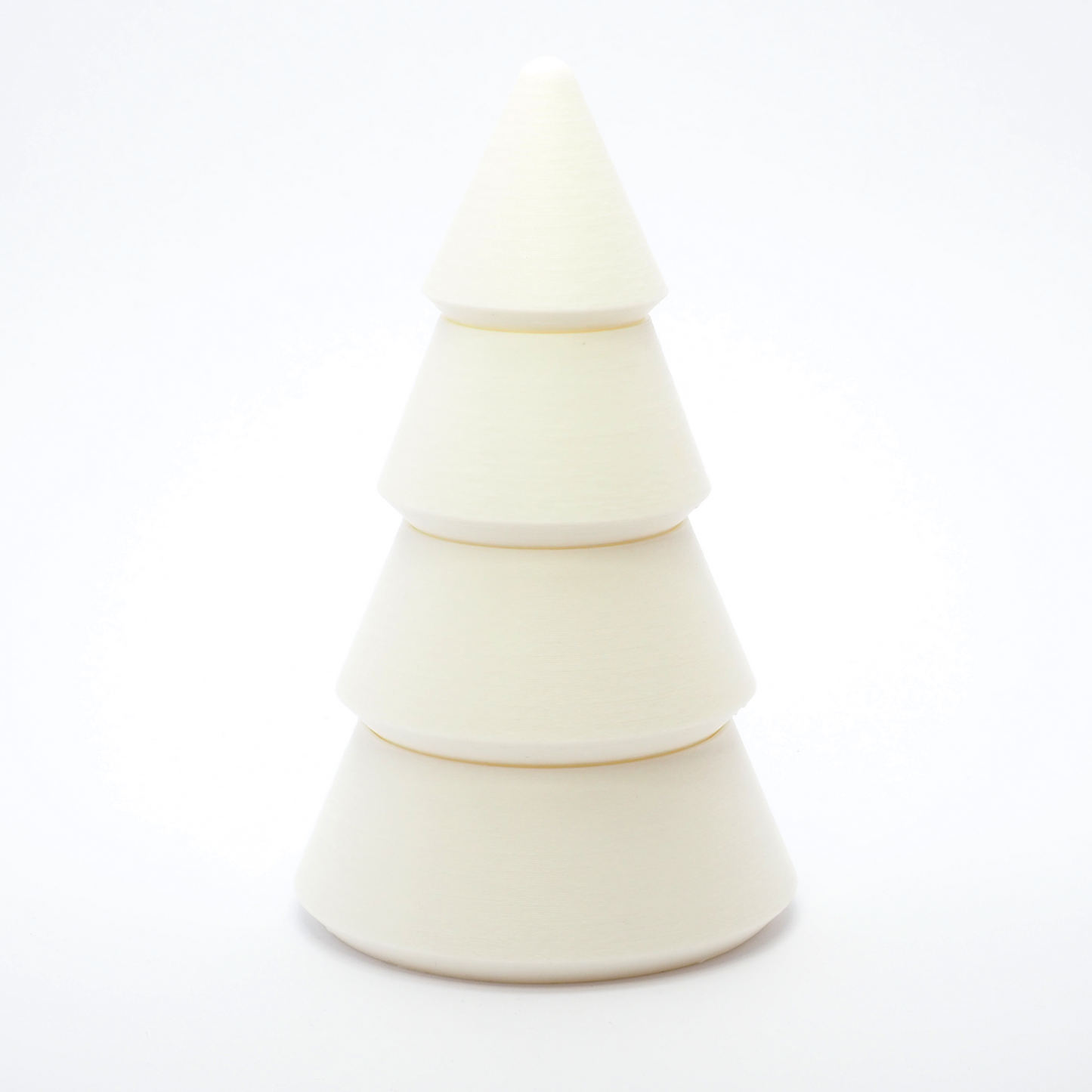 Modul juletræ lysestage i hvid, samlet som dekorativt juletræ