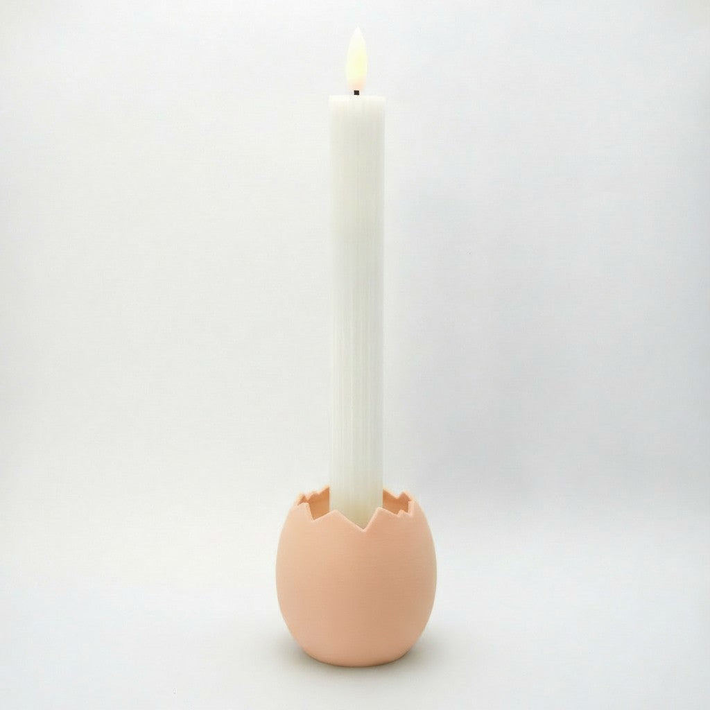 Påskeæg lysestage, rosa