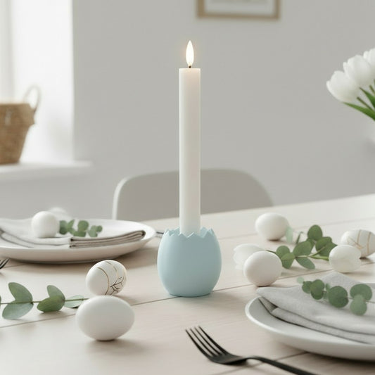 Påskeæg lysestage, blå