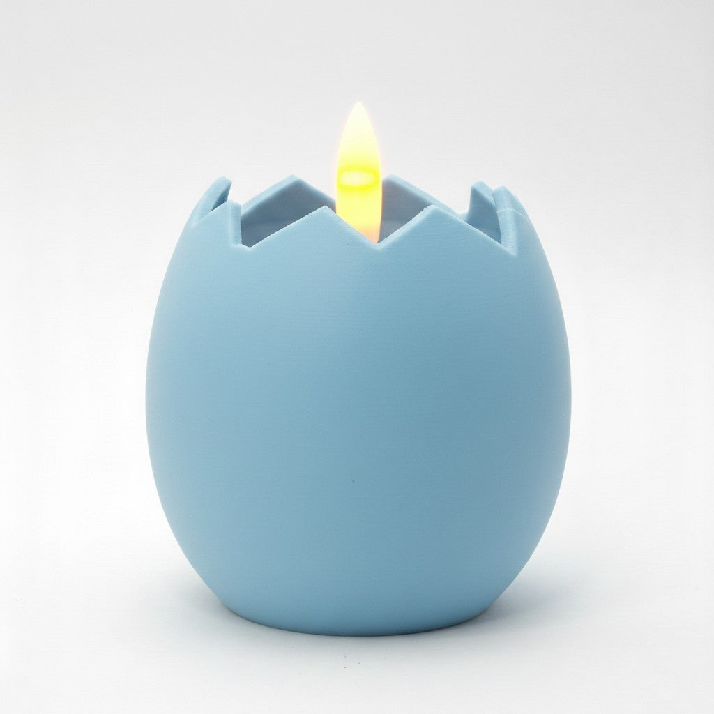 Påskeæg lysestage, blå