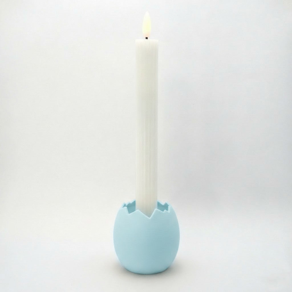 Påskeæg lysestage, blå