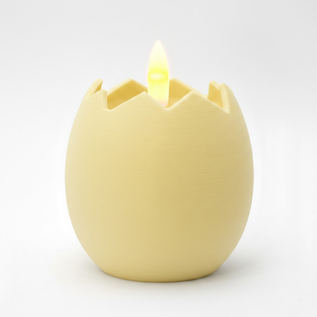 Påskeæg lysestage, gul