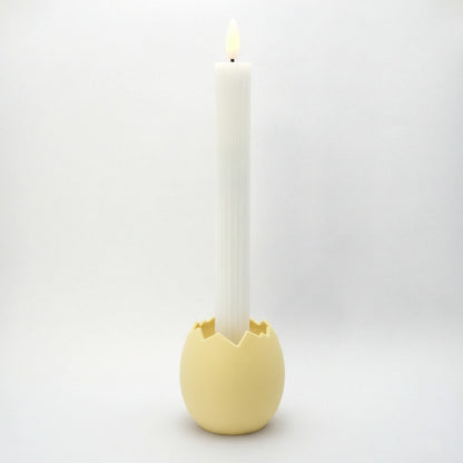 Påskeæg lysestage, gul