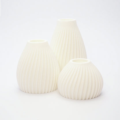 Set af 3 LED lysestager i Hvid – mat overflade, nordisk stil