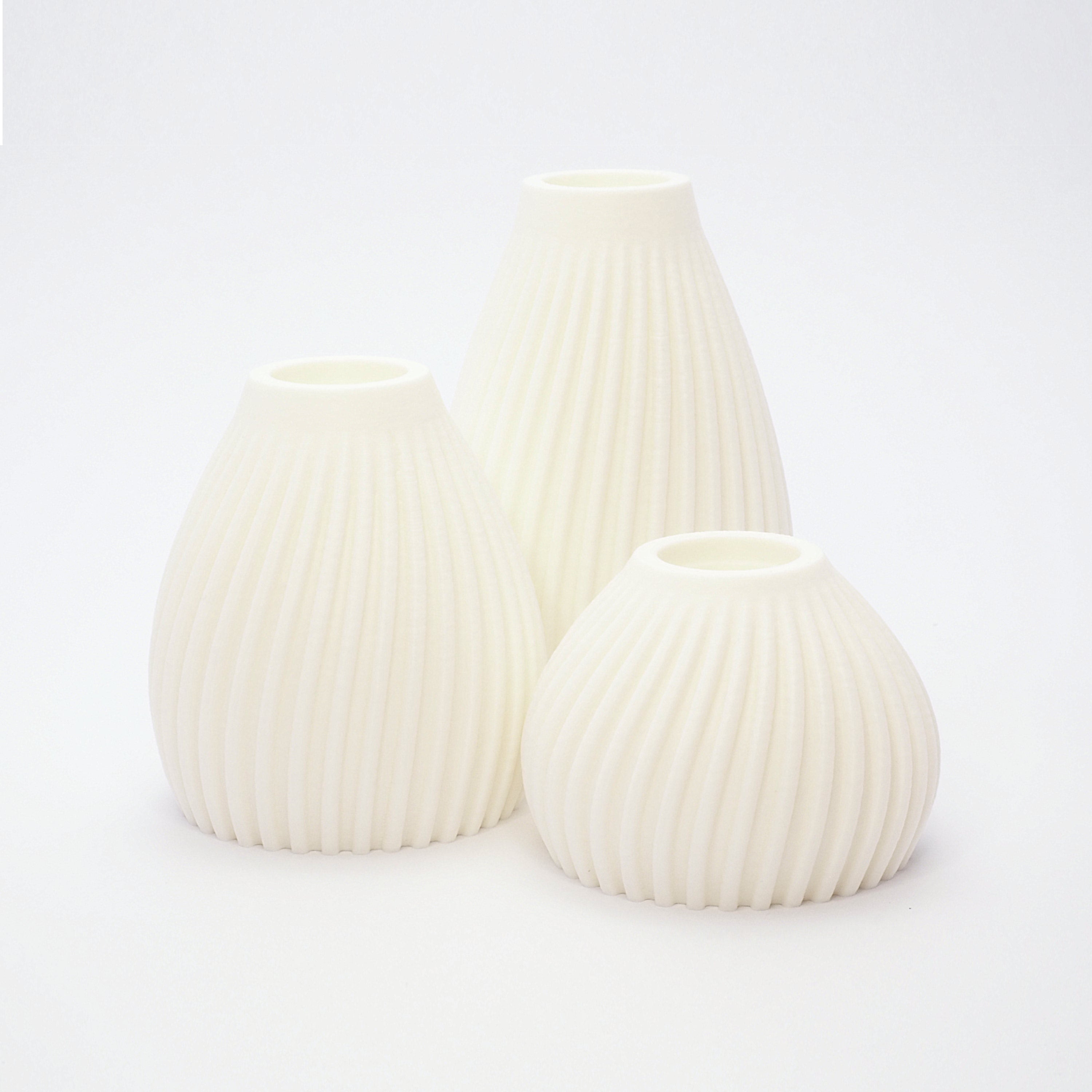 Set af 3 LED lysestager i Hvid – mat overflade, nordisk stil