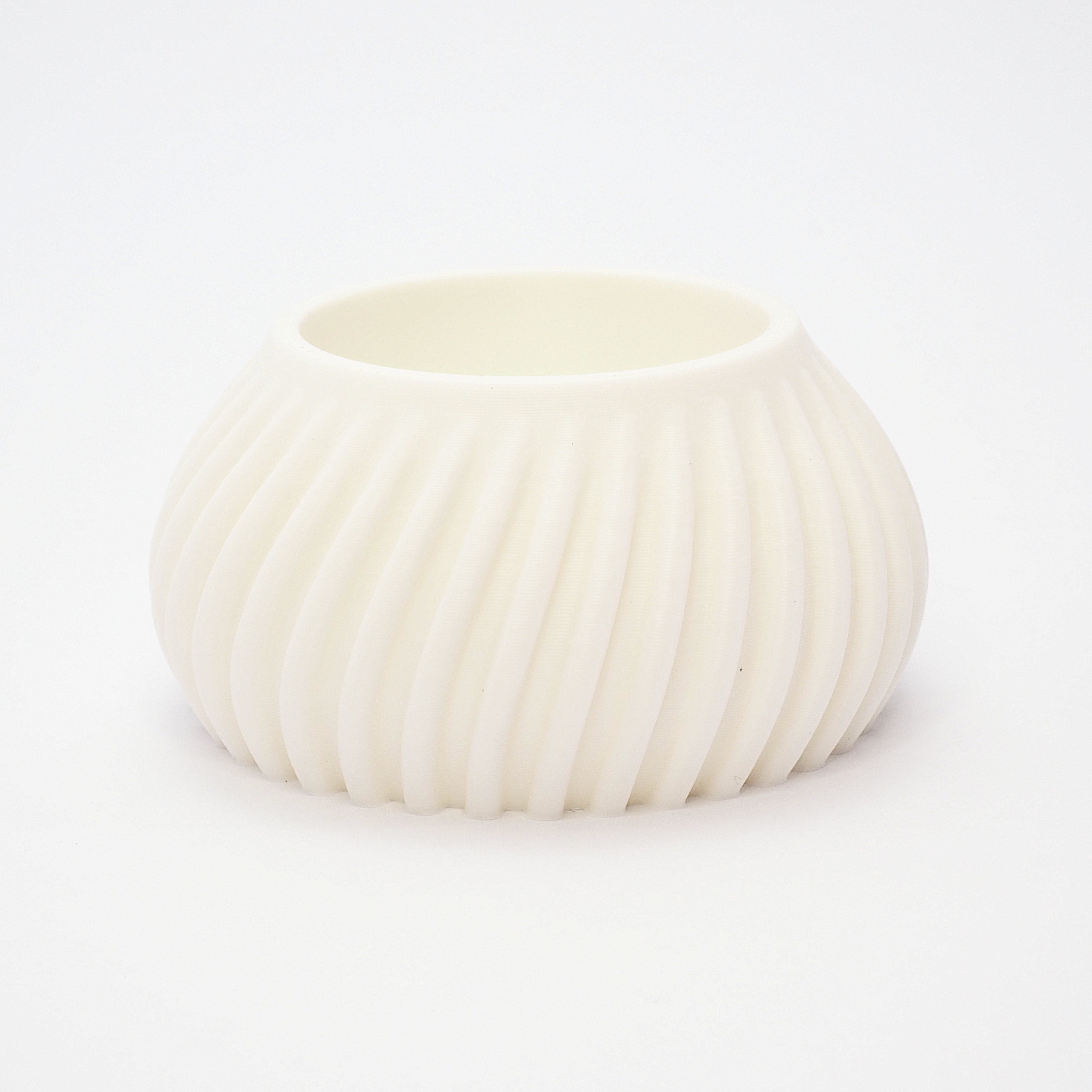 Flute fyrfadsstage i Hvid 3,5 cm – mat finish, nordisk stil