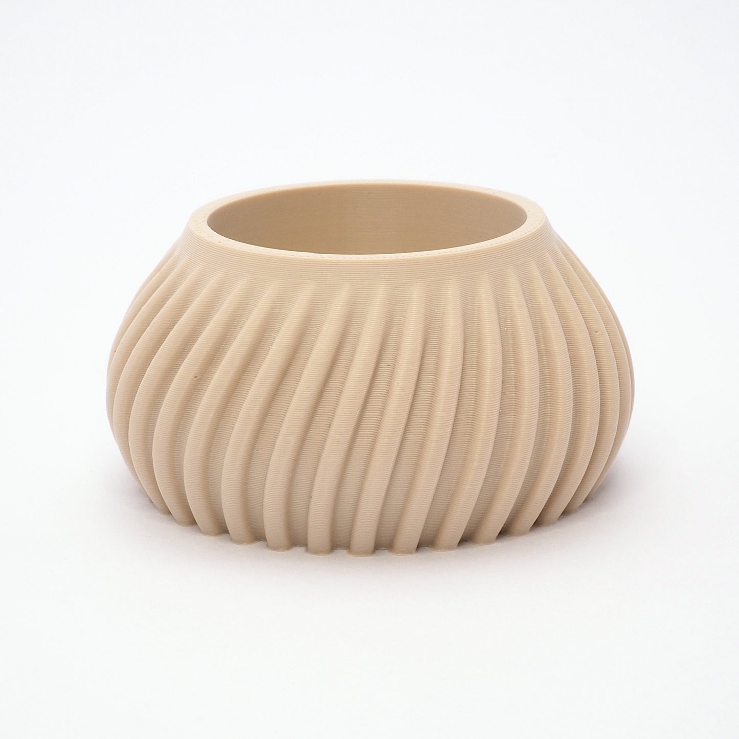 Flute fyrfadsstage i Beige 3,5 cm – mat finish og nordisk formsprog