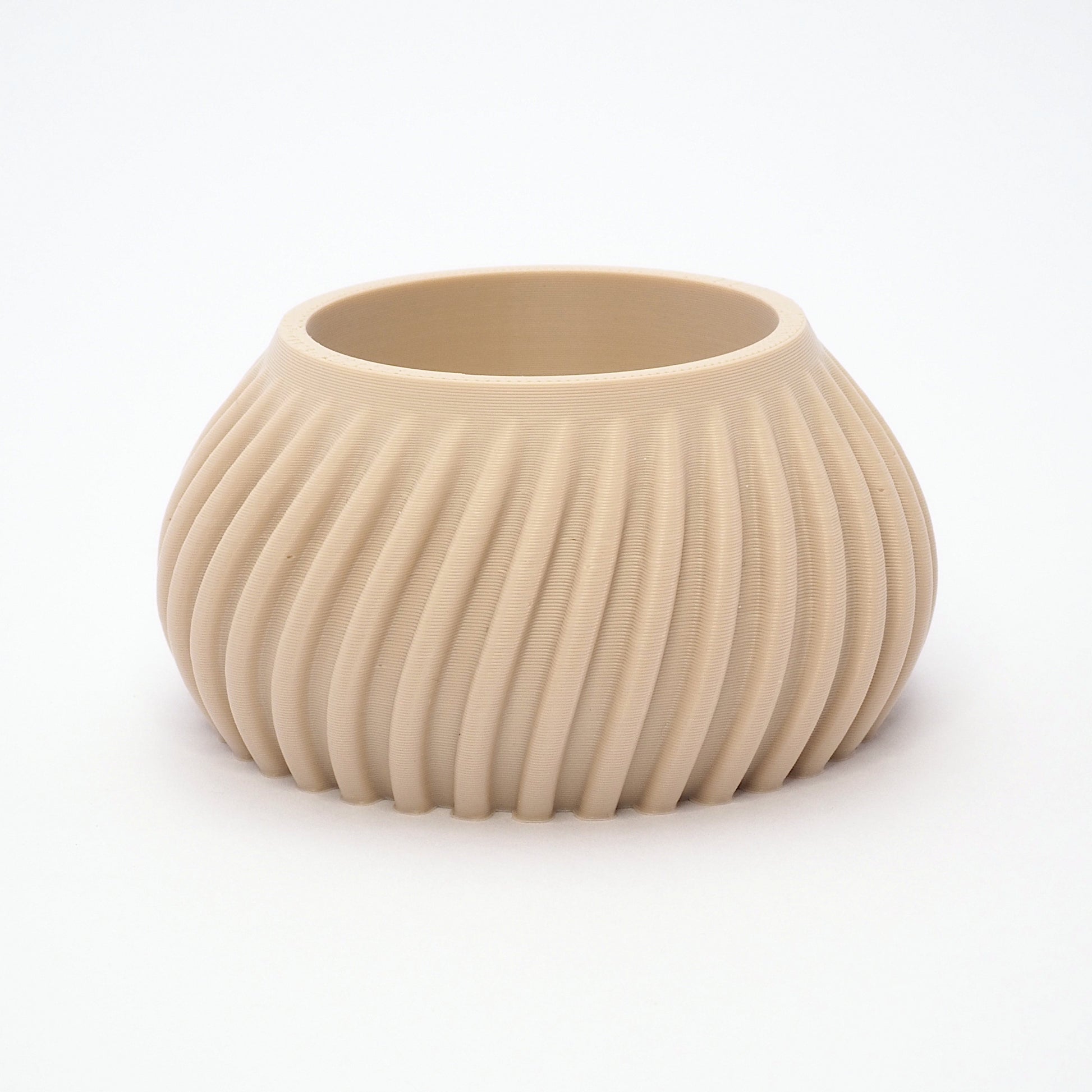 Flute fyrfadsstage i Beige 3,5 cm – mat finish og nordisk formsprog