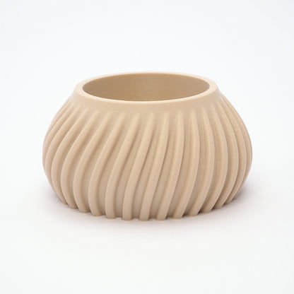 Flute fyrfadsstage i Beige 3,5 cm – mat finish og nordisk formsprog