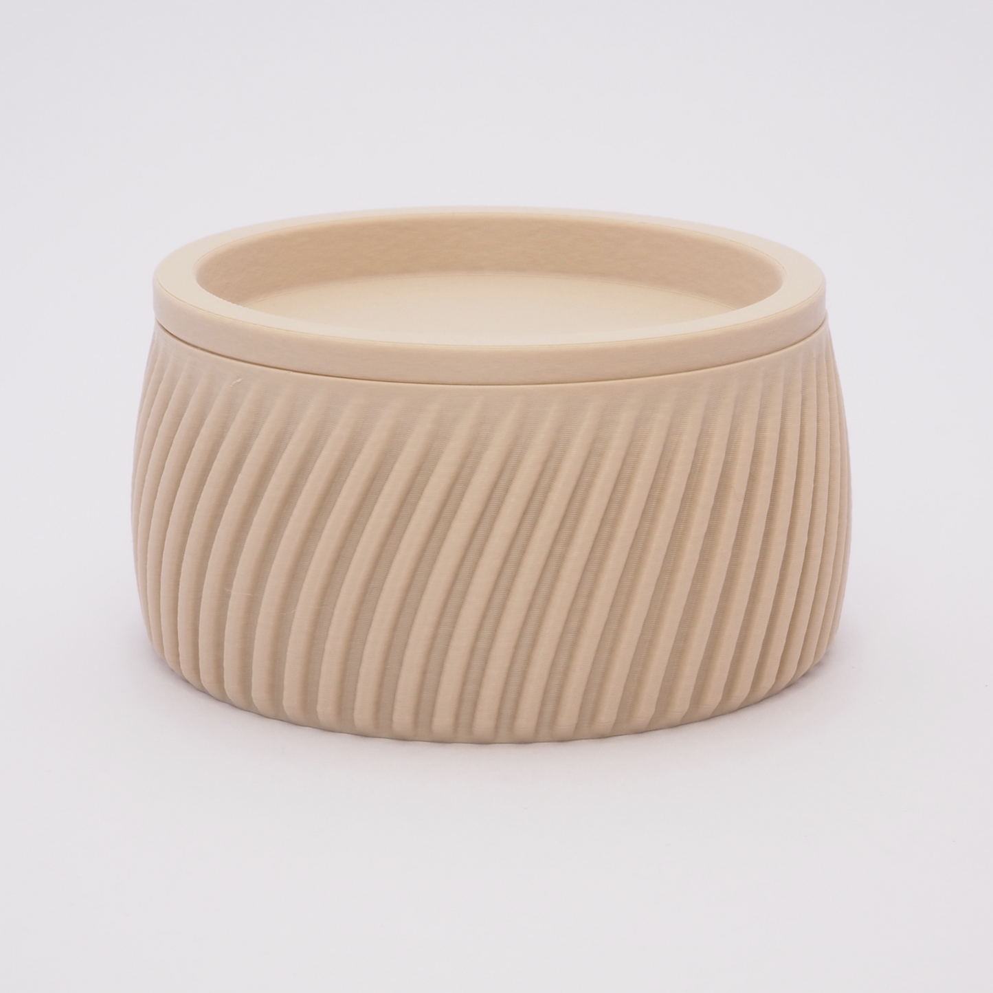 FLUTE Opbevaringsboks, beige, H 5/7 cm