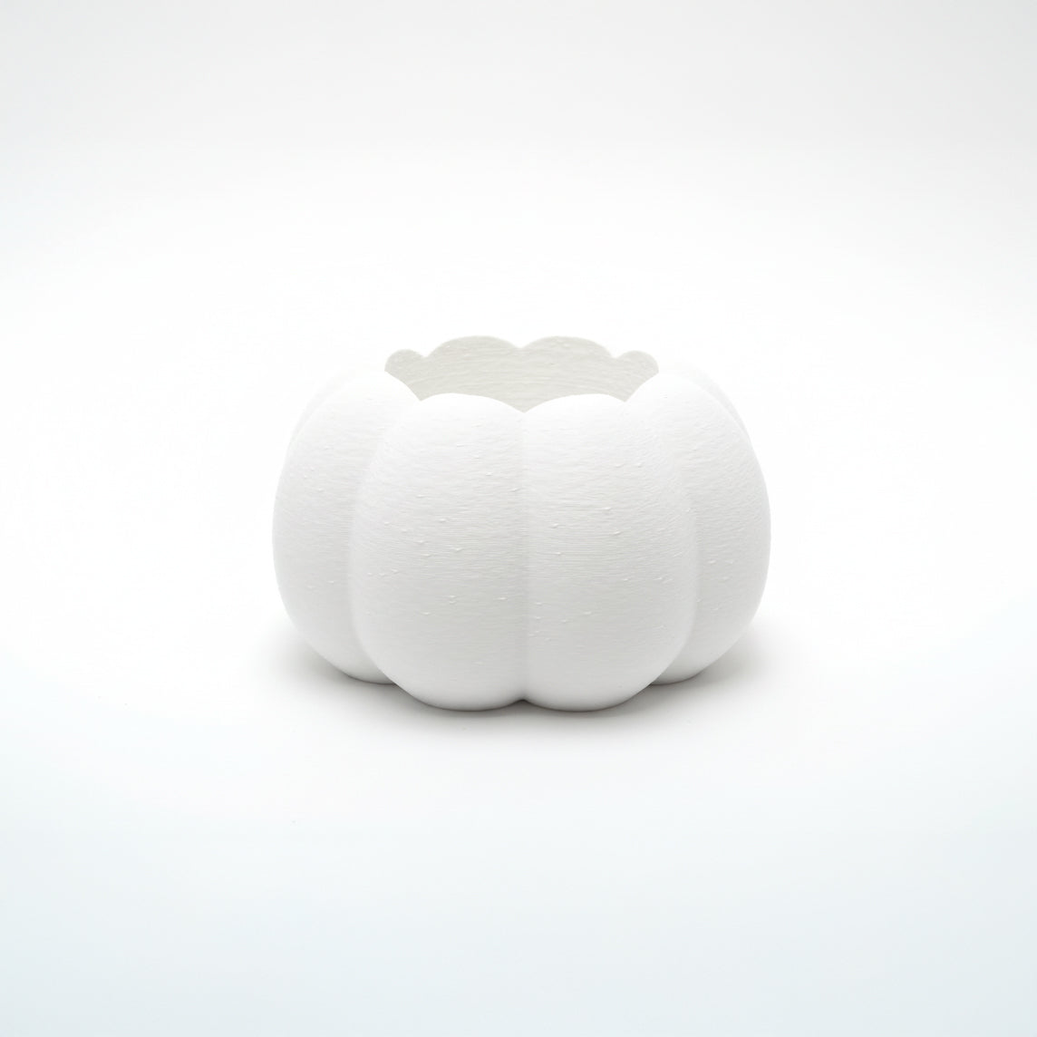 Græskar lysestage i hvid – bæredygtig 3D print Halloween dekoration fra Hartli