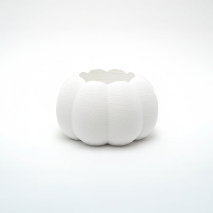 Græskar lysestage i hvid – bæredygtig 3D print Halloween dekoration fra Hartli