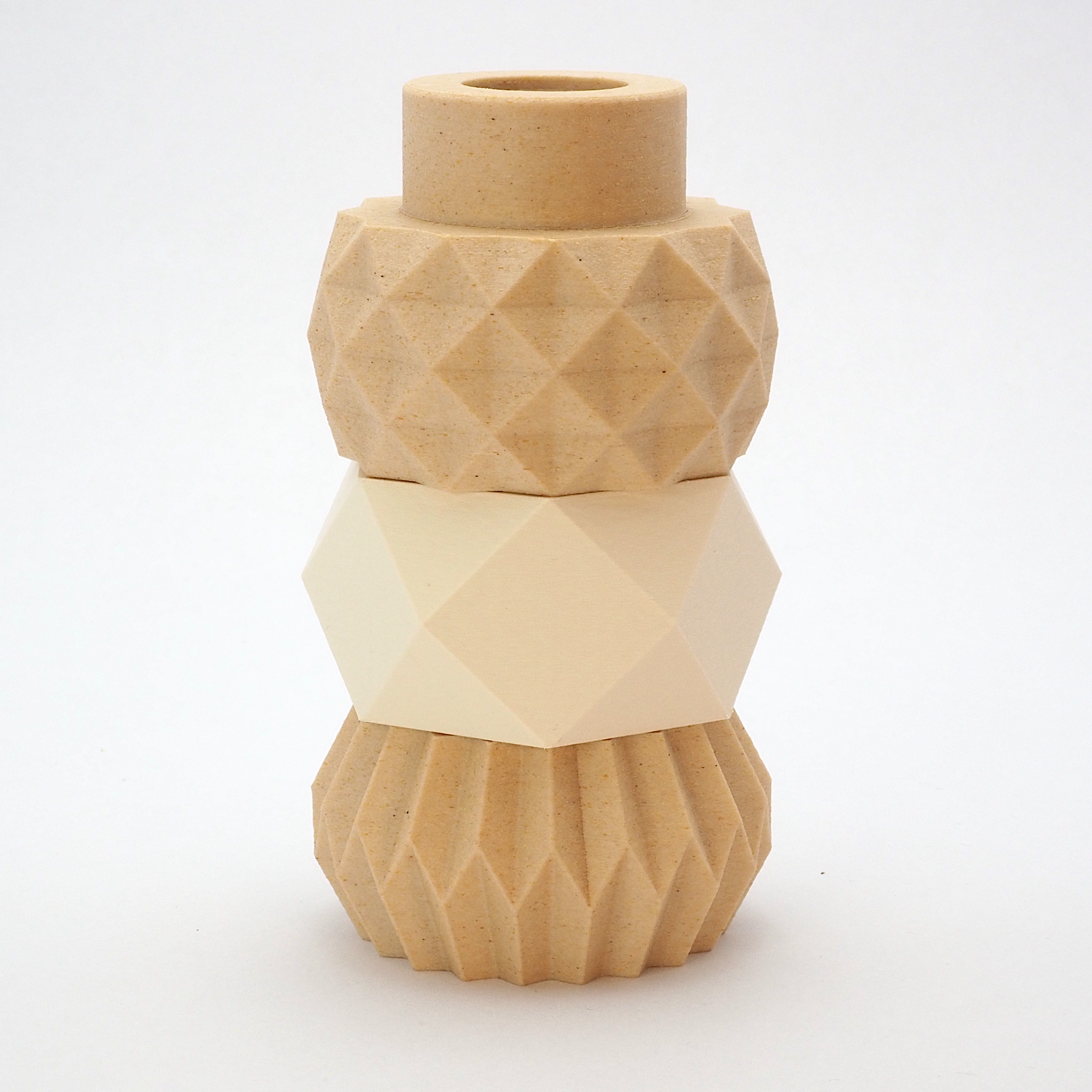 MODUL Lysestager, birk, H 12,5 cm