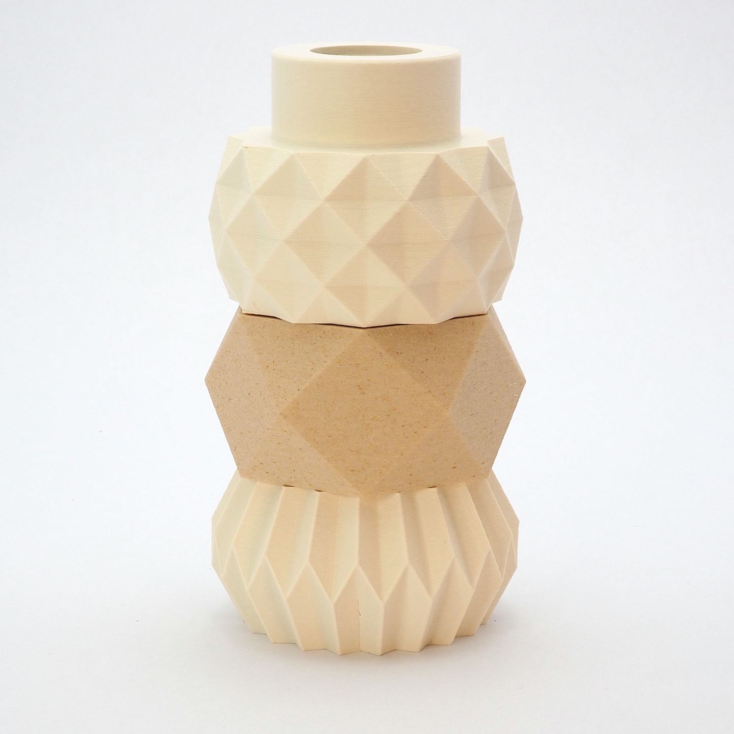 MODUL Lysestager, cream, H 12,5 cm