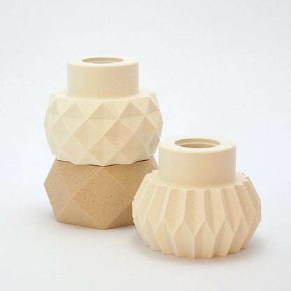 MODUL Lysestager, cream, H 12,5 cm