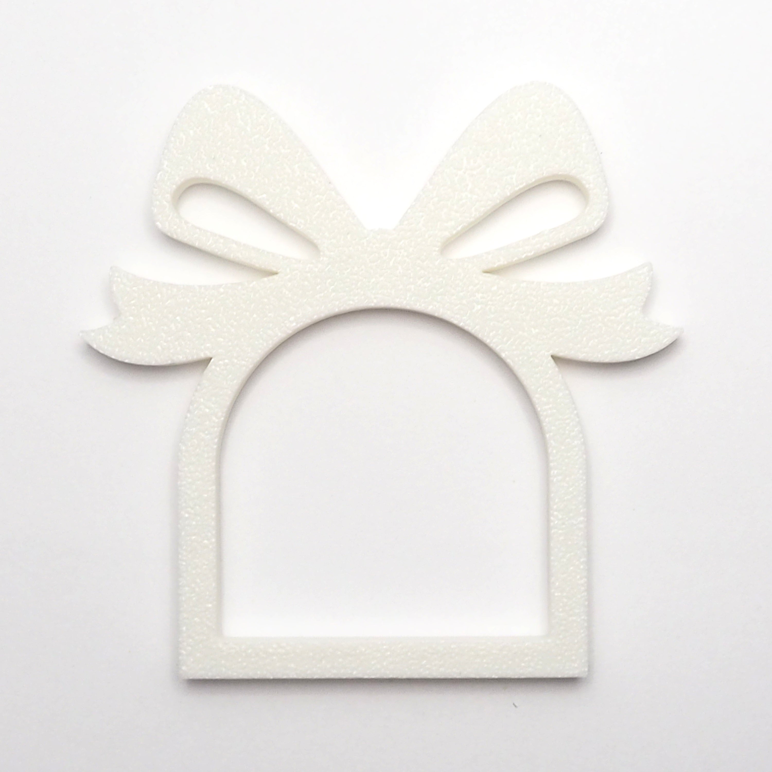 Servietring Sløjfe, sæt af 4, hvid, H 7,4