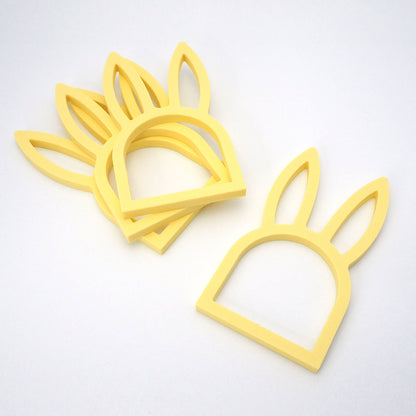 Servietring påskehare, 4-pak, gul