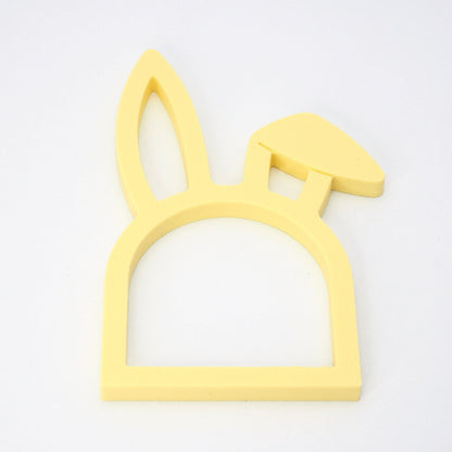 Servietring påskehare, 4-pak, gul