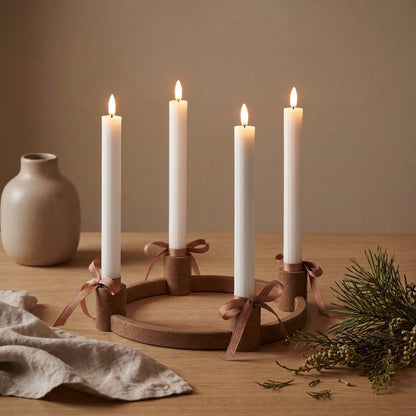 Adventskrans lysestage i valn til LED kronelys i moderne designd