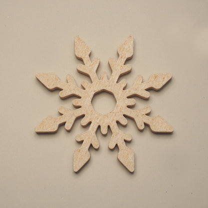 Birk farvet snefnug julepynt – velegnet til juletræ, adventsgaver, vinduer og dekorative grene.