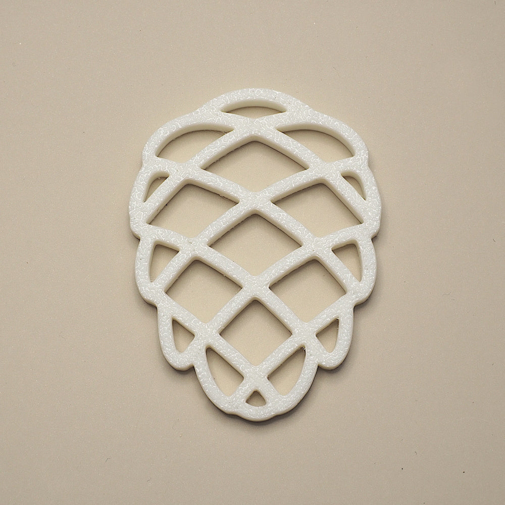 Hvid kogle julepynt – til juletræ, adventsgaver, vinduer og dekorative grene