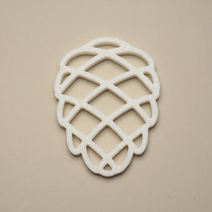 Hvid kogle julepynt – til juletræ, adventsgaver, vinduer og dekorative grene