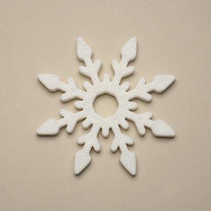 Hvidt snefnug julepynt – til juletræ, adventsgaver, vinduer og dekorative grene.