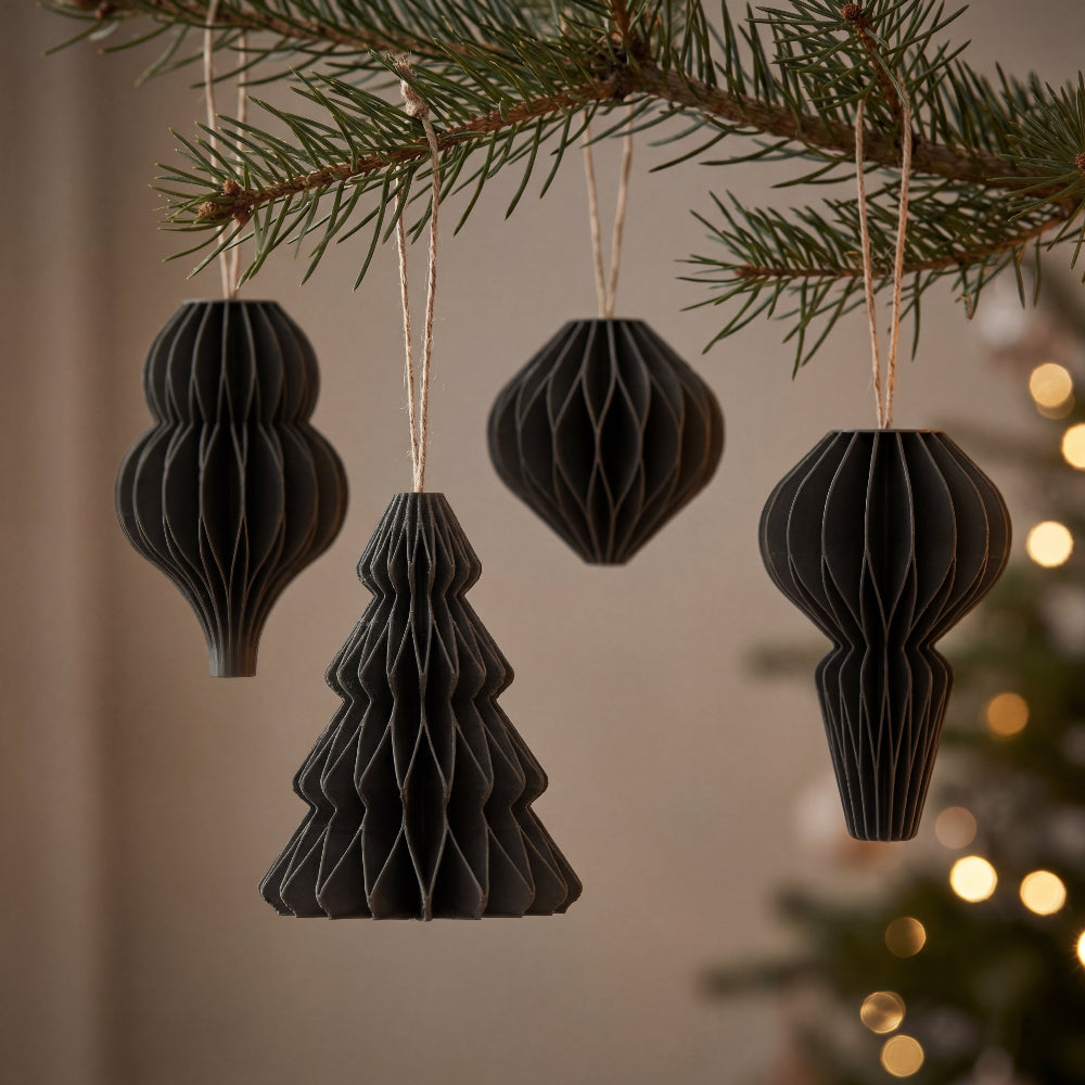 Honeycomb julepynt i grøn, inspireret af de klassiske papir ornamenter - bærdygtig alternativ