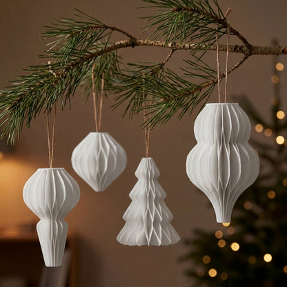 Honeycomb julepynt i grøn, inspireret af de klassiske papir ornamenter - bærdygtig alternativ