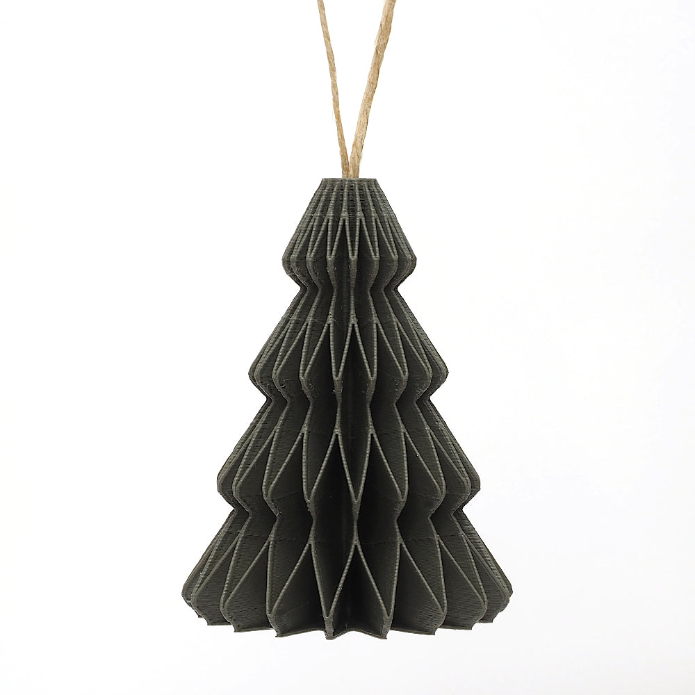 Grøn honeycomb ornament formet som juletræ – julepynt til træet