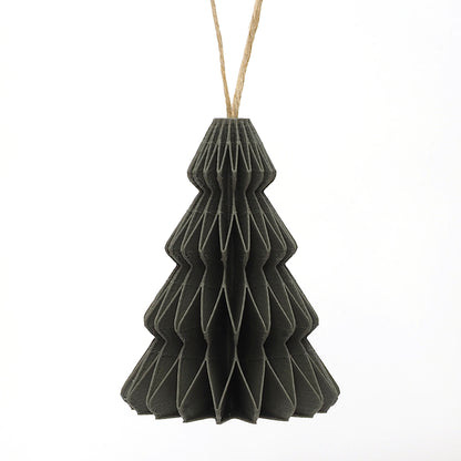 Grøn honeycomb ornament formet som juletræ – julepynt til træet