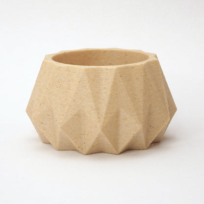 KANT fyrfadsstage i birk til LED fyrfadslys – mat finish og ribbet origami struktur