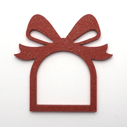 Rød servietring med sløjfe design, perfekt til jule som juleservietring til borddækning. 