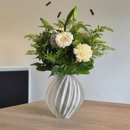 Swirl - 3D printet transparent vase designet og produceret i Danmark af Hartli